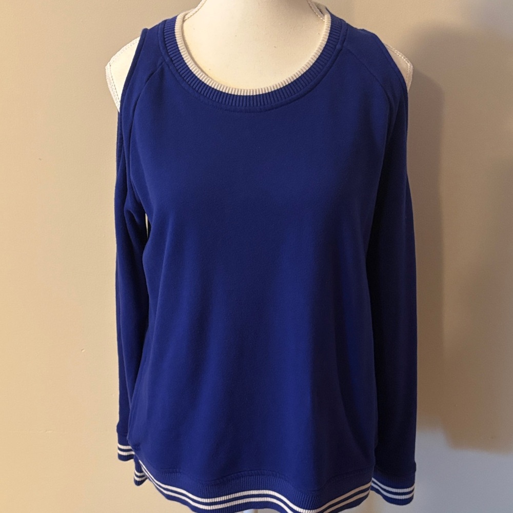Ralph Lauren Blue Cold Shoulder Sweatshirt